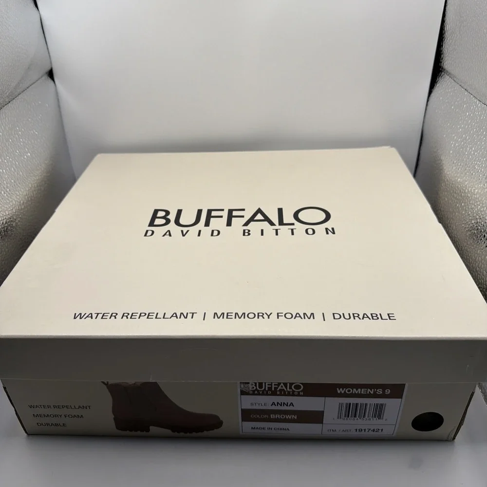 Buffalo David Bitton‎ Anna Womens Size 9 Brown Chelsea Boot Memory Foam New.